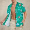 imageZando 80s 90s Hawaiian Shirt for Men Short Sleeve 80s 90s Outfit Funny Hawaiian Shirts Party Disco OutfitC Green
