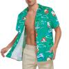imageZando 80s 90s Hawaiian Shirt for Men Short Sleeve 80s 90s Outfit Funny Hawaiian Shirts Party Disco OutfitC Green