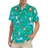 imageZando 80s 90s Hawaiian Shirt for Men Short Sleeve 80s 90s Outfit Funny Hawaiian Shirts Party Disco OutfitC Green