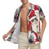 imageZando 80s 90s Hawaiian Shirt for Men Short Sleeve 80s 90s Outfit Funny Hawaiian Shirts Party Disco OutfitChristmas Cat