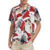 imageZando 80s 90s Hawaiian Shirt for Men Short Sleeve 80s 90s Outfit Funny Hawaiian Shirts Party Disco OutfitChristmas Cat
