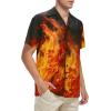 imageZando 80s 90s Hawaiian Shirt for Men Short Sleeve 80s 90s Outfit Funny Hawaiian Shirts Party Disco OutfitFlames