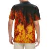 imageZando 80s 90s Hawaiian Shirt for Men Short Sleeve 80s 90s Outfit Funny Hawaiian Shirts Party Disco OutfitFlames