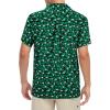 imageZando 80s 90s Hawaiian Shirt for Men Short Sleeve 80s 90s Outfit Funny Hawaiian Shirts Party Disco OutfitGreen  White Clover