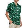 imageZando 80s 90s Hawaiian Shirt for Men Short Sleeve 80s 90s Outfit Funny Hawaiian Shirts Party Disco OutfitGreen  White Clover