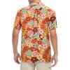 imageZando 80s 90s Hawaiian Shirt for Men Short Sleeve 80s 90s Outfit Funny Hawaiian Shirts Party Disco OutfitOrange Flower