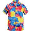 imageZando 80s 90s Hawaiian Shirt for Men Short Sleeve 80s 90s Outfit Funny Hawaiian Shirts Party Disco OutfitRedyellowblue