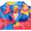 imageZando 80s 90s Hawaiian Shirt for Men Short Sleeve 80s 90s Outfit Funny Hawaiian Shirts Party Disco OutfitRedyellowblue