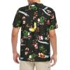imageZando 80s 90s Hawaiian Shirt for Men Short Sleeve 80s 90s Outfit Funny Hawaiian Shirts Party Disco OutfitSanta Claus