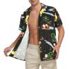 imageZando 80s 90s Hawaiian Shirt for Men Short Sleeve 80s 90s Outfit Funny Hawaiian Shirts Party Disco OutfitSanta Claus