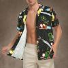 imageZando 80s 90s Hawaiian Shirt for Men Short Sleeve 80s 90s Outfit Funny Hawaiian Shirts Party Disco OutfitSanta Claus