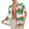 imageZando 80s 90s Hawaiian Shirt for Men Short Sleeve 80s 90s Outfit Funny Hawaiian Shirts Party Disco OutfitStripe Christmas