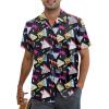imageZando 80s 90s Hawaiian Shirt for Men Short Sleeve 80s 90s Outfit Funny Hawaiian Shirts Party Disco OutfitTriangles