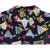 imageZando 80s 90s Hawaiian Shirt for Men Short Sleeve 80s 90s Outfit Funny Hawaiian Shirts Party Disco OutfitTriangles