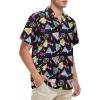 imageZando 80s 90s Hawaiian Shirt for Men Short Sleeve 80s 90s Outfit Funny Hawaiian Shirts Party Disco OutfitTriangles