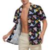 imageZando 80s 90s Hawaiian Shirt for Men Short Sleeve 80s 90s Outfit Funny Hawaiian Shirts Party Disco OutfitTriangles