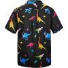 imageZando Hawaiian Shirt for Men Funny Animal Tropical Shirts for Men Short Sleeve Button Down Vacation Shirt Summer Beach ShirtBlack Dinosaur
