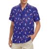 imageZando Hawaiian Shirt for Men Funny Animal Tropical Shirts for Men Short Sleeve Button Down Vacation Shirt Summer Beach ShirtBlue Vertigo
