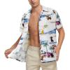 imageZando Hawaiian Shirt for Men Funny Animal Tropical Shirts for Men Short Sleeve Button Down Vacation Shirt Summer Beach ShirtCurise Dachshund