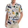 imageZando Hawaiian Shirt for Men Funny Animal Tropical Shirts for Men Short Sleeve Button Down Vacation Shirt Summer Beach ShirtCurise Duck