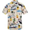 imageZando Hawaiian Shirt for Men Funny Animal Tropical Shirts for Men Short Sleeve Button Down Vacation Shirt Summer Beach ShirtCurise Duck