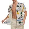 imageZando Hawaiian Shirt for Men Funny Animal Tropical Shirts for Men Short Sleeve Button Down Vacation Shirt Summer Beach ShirtCurise Duck
