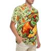 imageZando Hawaiian Shirt for Men Funny Animal Tropical Shirts for Men Short Sleeve Button Down Vacation Shirt Summer Beach ShirtDinosaur