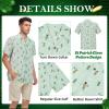imageZando Hawaiian Shirt for Men Funny Animal Tropical Shirts for Men Short Sleeve Button Down Vacation Shirt Summer Beach ShirtFourleaf Clover