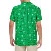 imageZando Hawaiian Shirt for Men Funny Animal Tropical Shirts for Men Short Sleeve Button Down Vacation Shirt Summer Beach ShirtGreen Beer
