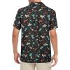 imageZando Hawaiian Shirt for Men Funny Animal Tropical Shirts for Men Short Sleeve Button Down Vacation Shirt Summer Beach ShirtLake Blue Horse