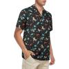 imageZando Hawaiian Shirt for Men Funny Animal Tropical Shirts for Men Short Sleeve Button Down Vacation Shirt Summer Beach ShirtLake Blue Horse