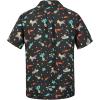 imageZando Hawaiian Shirt for Men Funny Animal Tropical Shirts for Men Short Sleeve Button Down Vacation Shirt Summer Beach ShirtLake Blue Horse