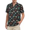 imageZando Hawaiian Shirt for Men Funny Animal Tropical Shirts for Men Short Sleeve Button Down Vacation Shirt Summer Beach ShirtLake Blue Horse
