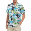 imageZando Hawaiian Shirt for Men Funny Animal Tropical Shirts for Men Short Sleeve Button Down Vacation Shirt Summer Beach ShirtOrangutan Surfing