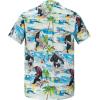 imageZando Hawaiian Shirt for Men Funny Animal Tropical Shirts for Men Short Sleeve Button Down Vacation Shirt Summer Beach ShirtOrangutan Surfing