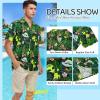 imageZando Hawaiian Shirt for Men Funny Animal Tropical Shirts for Men Short Sleeve Button Down Vacation Shirt Summer Beach ShirtRainbow Stripes