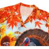 imageZando Hawaiian Shirt for Men Funny Animal Tropical Shirts for Men Short Sleeve Button Down Vacation Shirt Summer Beach ShirtTurkey Painting