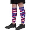 imageZando Leg Compression Sleeve Football Leg Sleeves Men Football Accessories Calf Compression Sleeve Soccer Grip SocksAmerican Flag