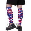 imageZando Leg Compression Sleeve Football Leg Sleeves Men Football Accessories Calf Compression Sleeve Soccer Grip SocksAmerican Flag