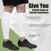 imageZando Leg Compression Sleeve Football Leg Sleeves Men Football Accessories Calf Compression Sleeve Soccer Grip SocksWhite