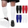 imageZando Leg Compression Sleeve Football Leg Sleeves Men Football Accessories Calf Compression Sleeve Soccer Grip SocksWhite