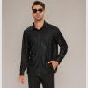 imageZando Mens Disco Shirt Outfit Retro 70s Shirts for Men Sequin Glitter Long Sleeve Button Down Disco Outfits Party CostumeBlack