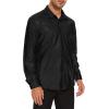 imageZando Mens Disco Shirt Outfit Retro 70s Shirts for Men Sequin Glitter Long Sleeve Button Down Disco Outfits Party CostumeBlack