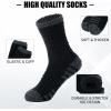 imageZando Mens Fuzzy Socks Cozy Slipper Fluffy Socks Winter Warm Soft Cabin Stocking Comfy Sleep Fleece Socks Boot SocksBlack  White  Dark Grey Grey