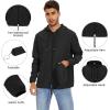 imageZando Packable Mens Rain Jacket Lightweight Raincoat Waterproof with Hood Outdoor Windbreaker Jacket Travel Rain Jackets02 Black