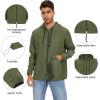imageZando Packable Mens Rain Jacket Lightweight Raincoat Waterproof with Hood Outdoor Windbreaker Jacket Travel Rain Jackets04 Army Green