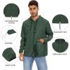 imageZando Packable Mens Rain Jacket Lightweight Raincoat Waterproof with Hood Outdoor Windbreaker Jacket Travel Rain Jackets08 Dark Green