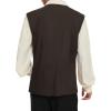 imageZando Pirate Vest Men Medieval Vest Renaissance Vest Costume Men Halloween Vest Pirate Costume Viking CostumeCoffee
