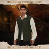 imageZando Pirate Vest Men Medieval Vest Renaissance Vest Costume Men Halloween Vest Pirate Costume Viking CostumeCoffee