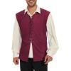 imageZando Pirate Vest Men Medieval Vest Renaissance Vest Costume Men Halloween Vest Pirate Costume Viking CostumeWine Red